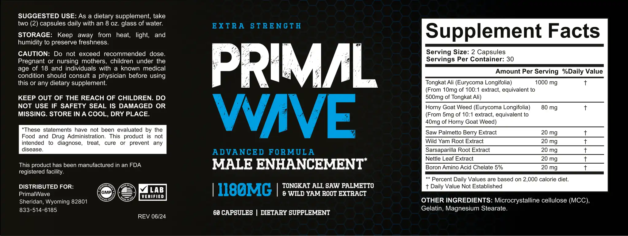 Primal Wave Male Enhancement ingredients