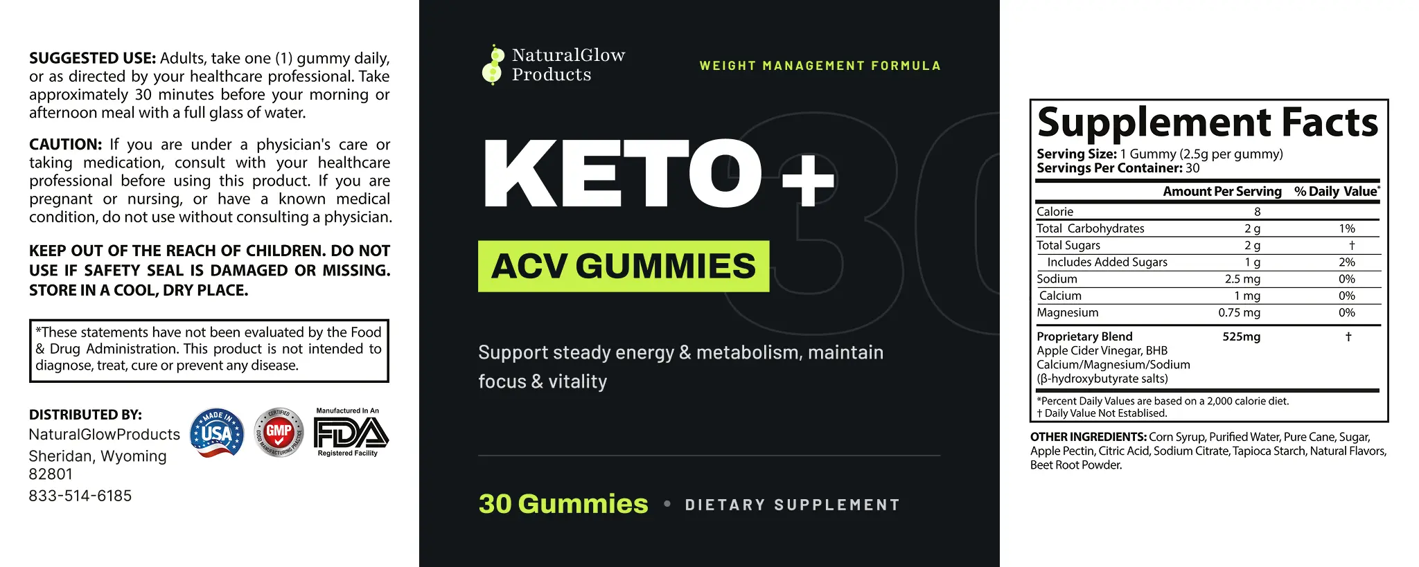 Keto + ACV Gummies ingredients