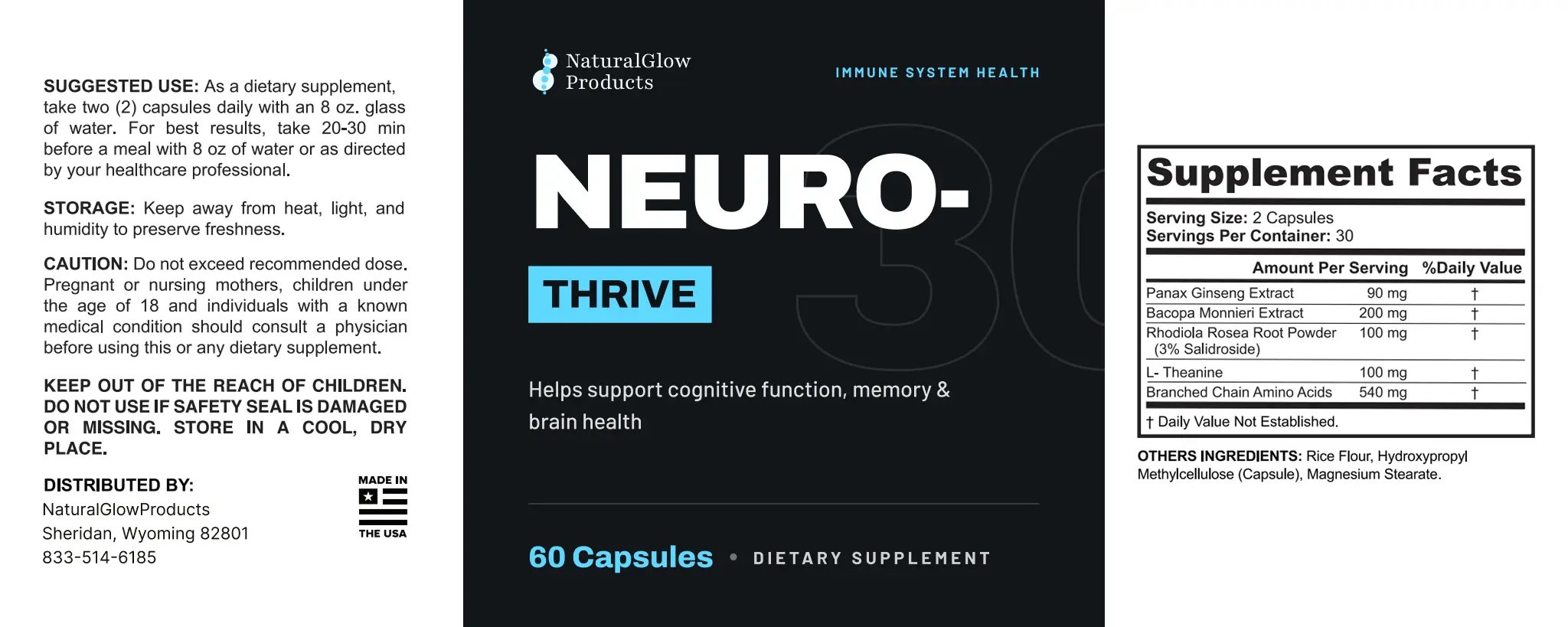 Neuro-Thrive ingredients